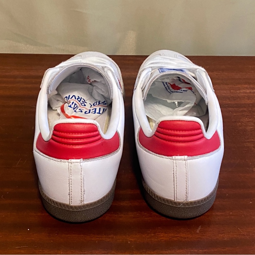 Adidas Samba OG Originals IG1025 White Better Scarlet Red Soccer shoes size 10.5 - Picture 2 of 10